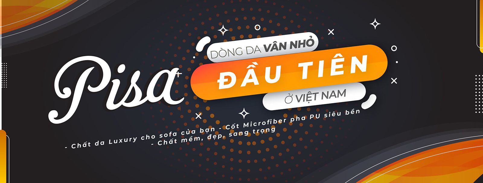 Banner quảng cáo da pisa microfiber